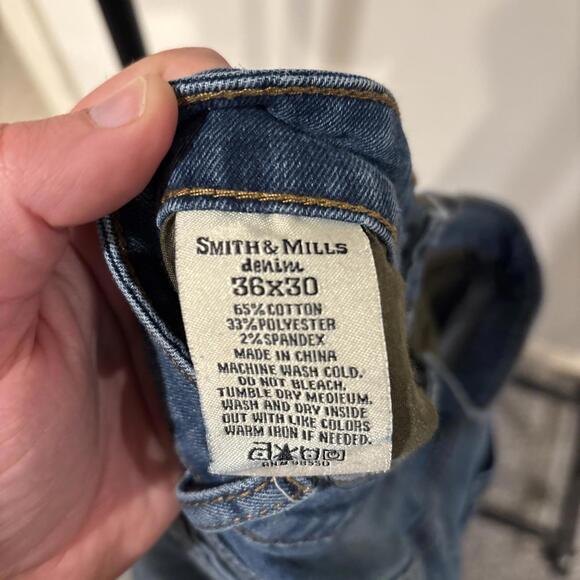 Smith & Mills Men’s Blue Stretch Denim Jeans Size 36x30 Regular Classic Fit - Picture 6 of 6